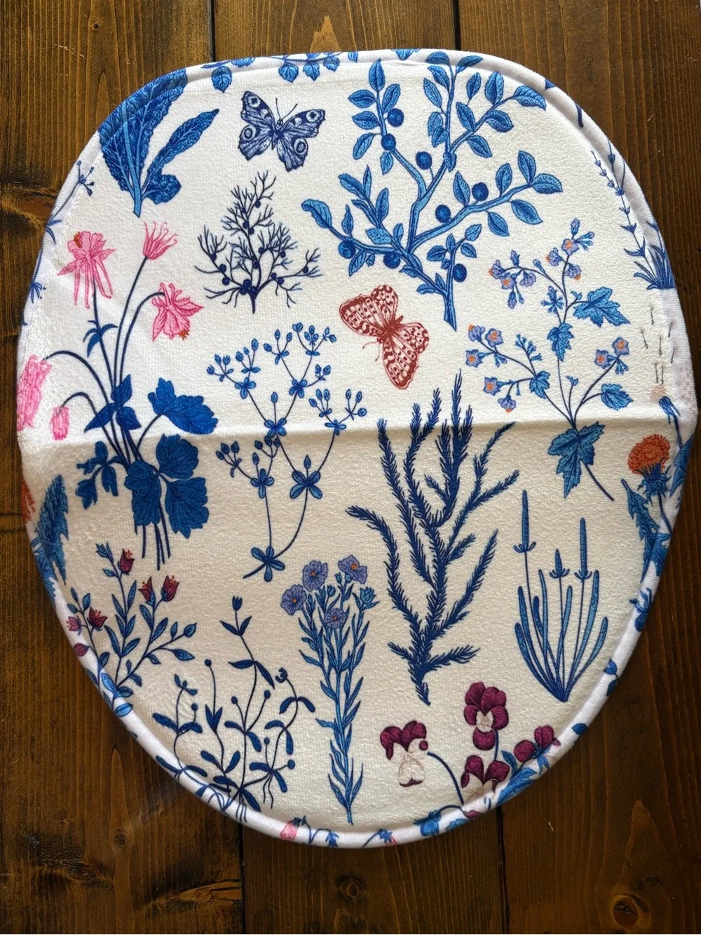 Floral & Butterfly Print Bathroom Set
